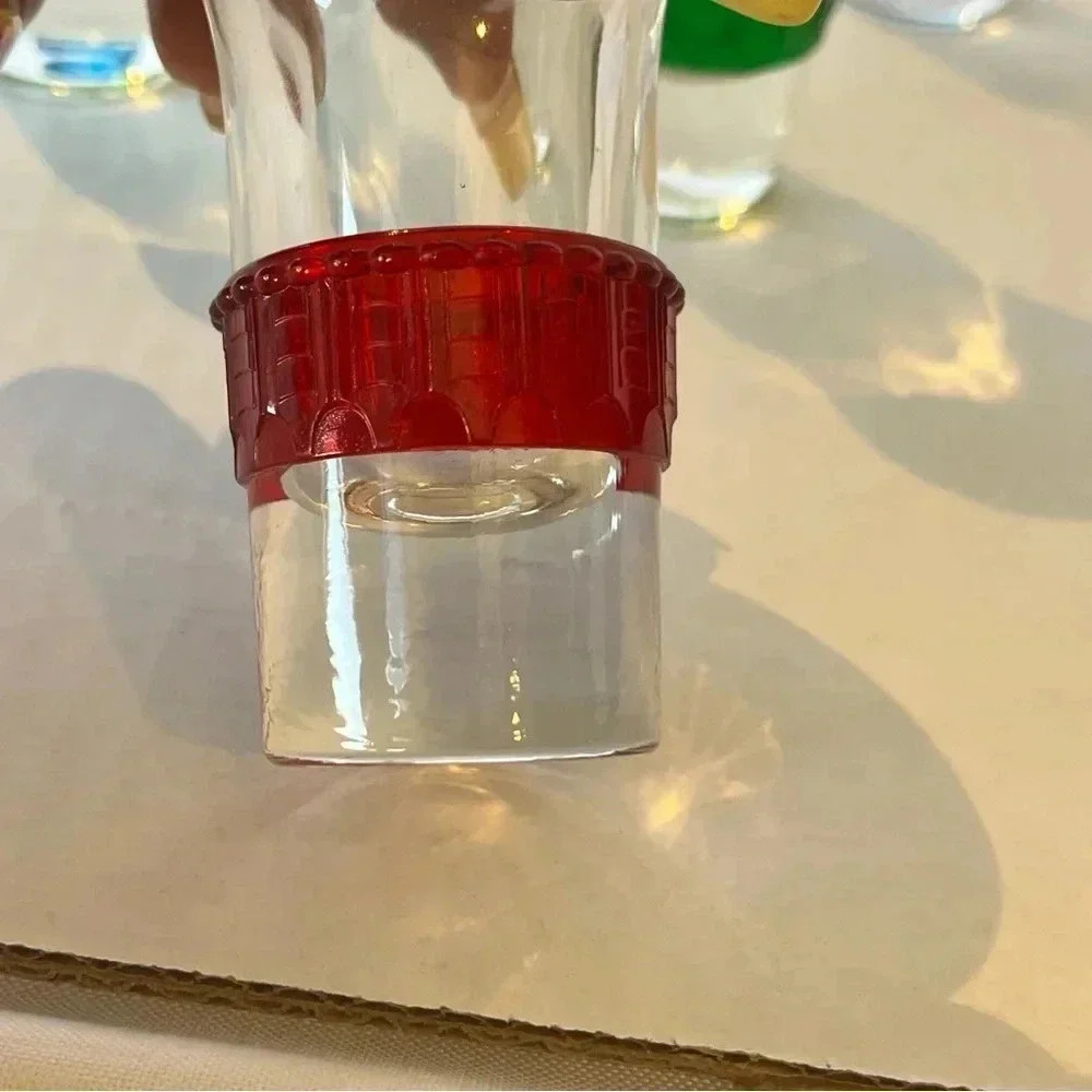 Vintage Tsing Tao MCM Art Deco Multicolor Shot Glasses - Set of 5 - Picture 4 of 4